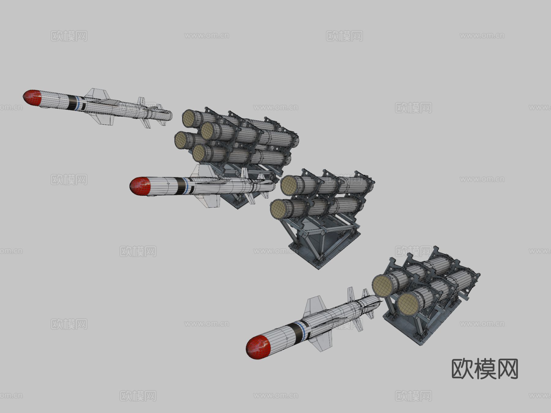 导弹 炮弹 发射器su模型