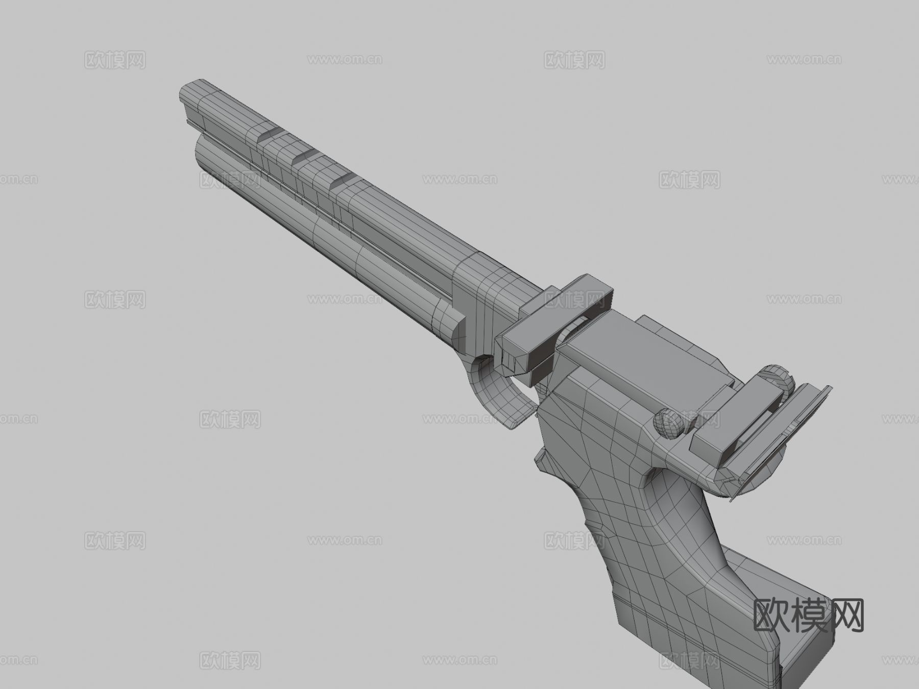 空气手枪 枪支 枪械su模型