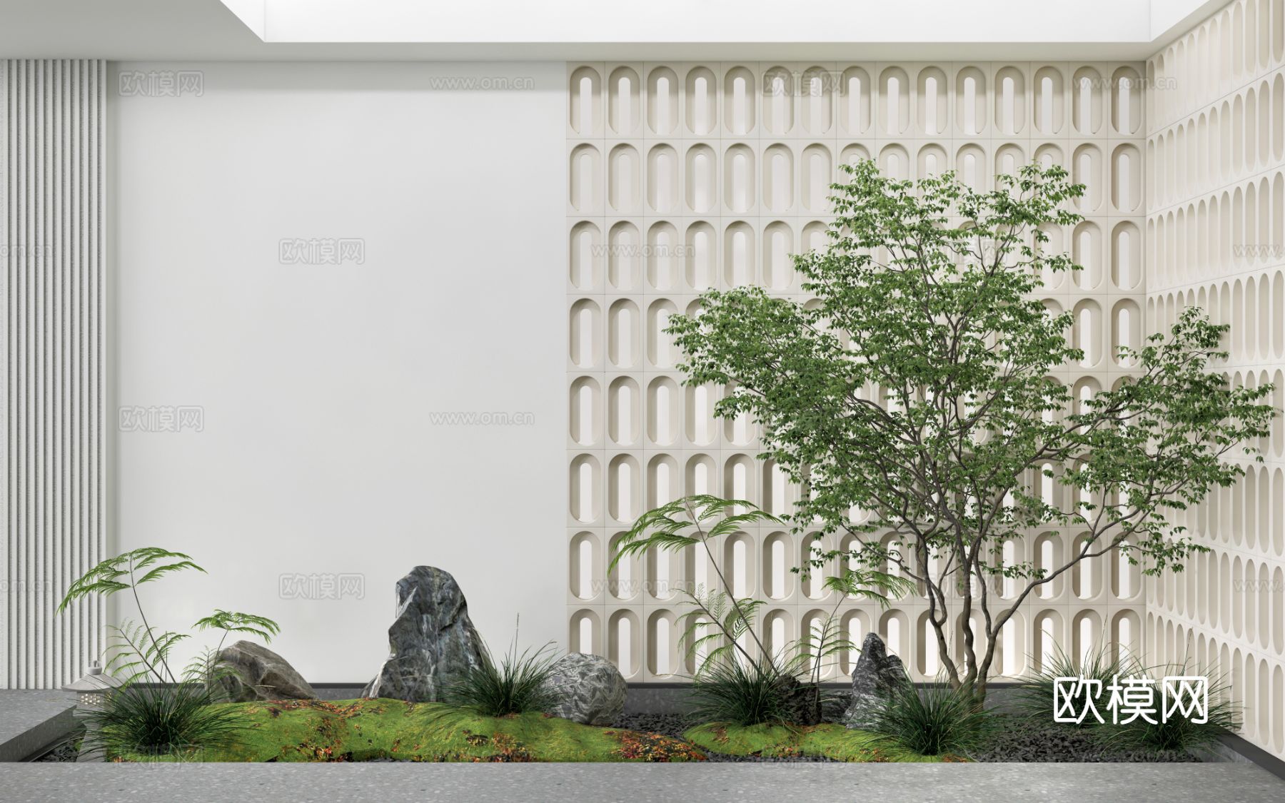 植物造景 植物堆su模型