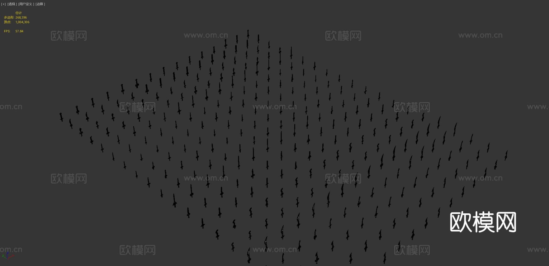 游戏剑包 动漫武器su模型