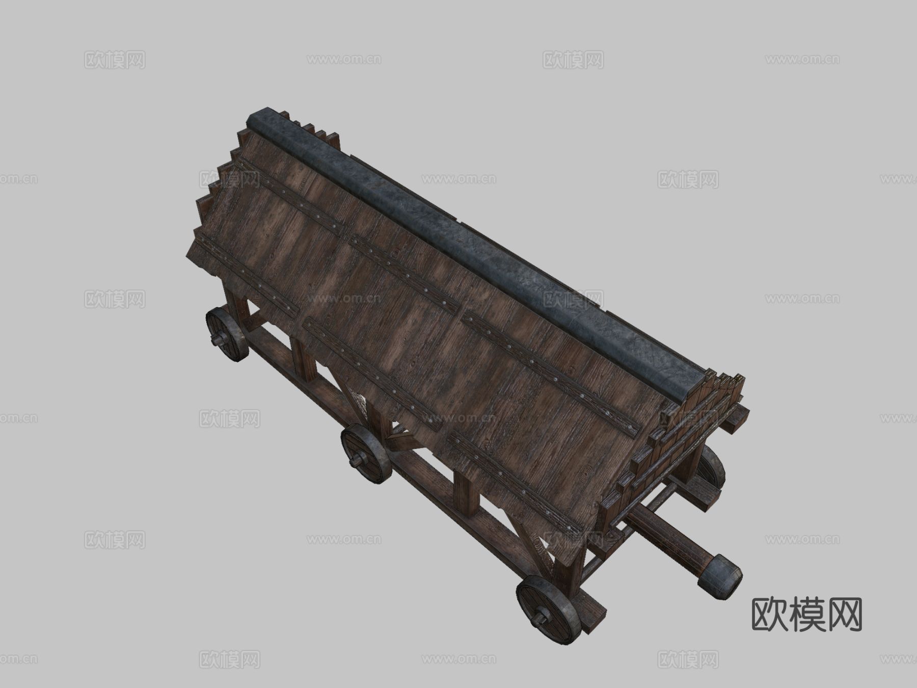 攻城槌 攻城车su模型下载（渲染图1）