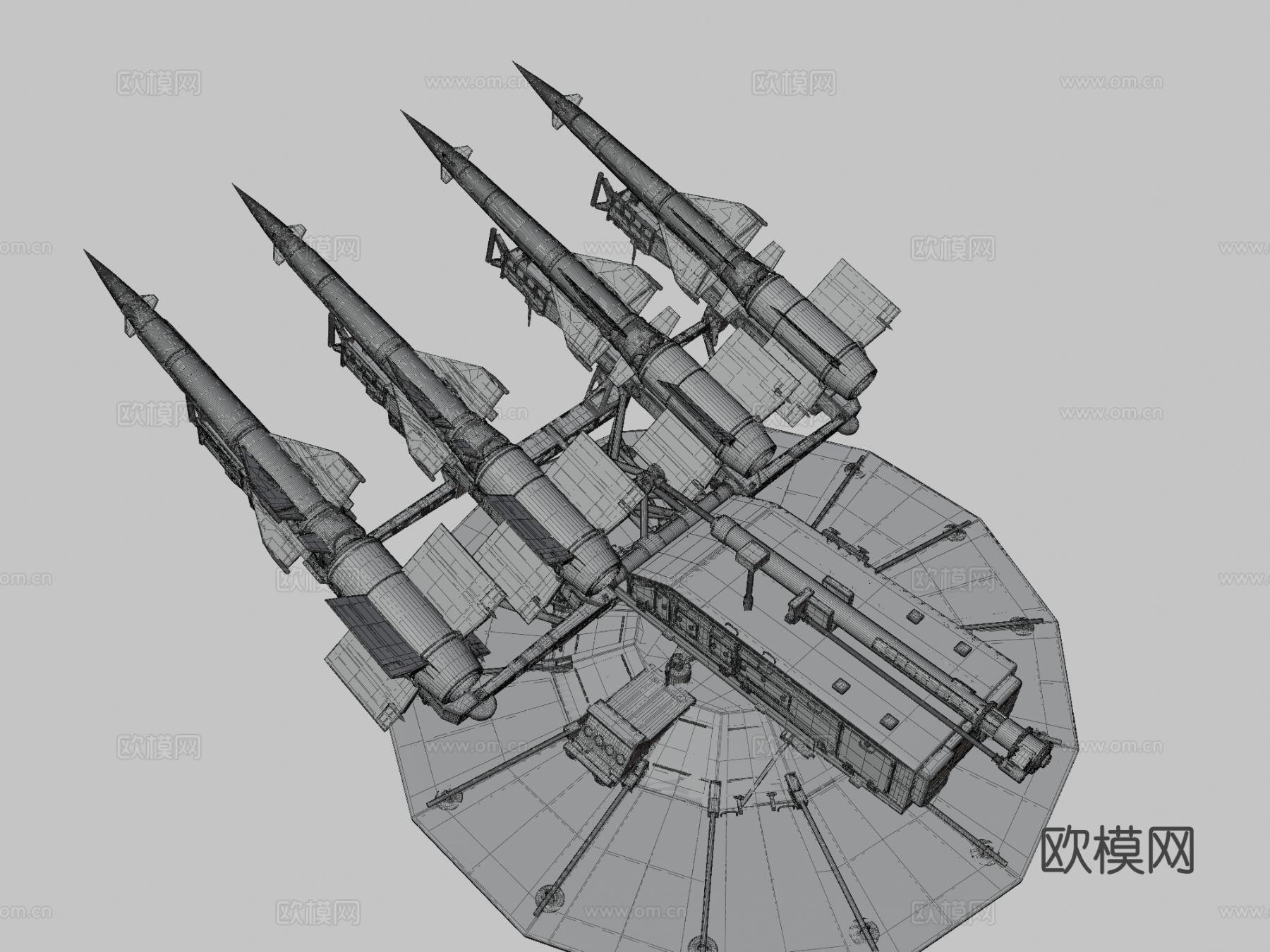 导弹发射器 榴弹发射器su模型