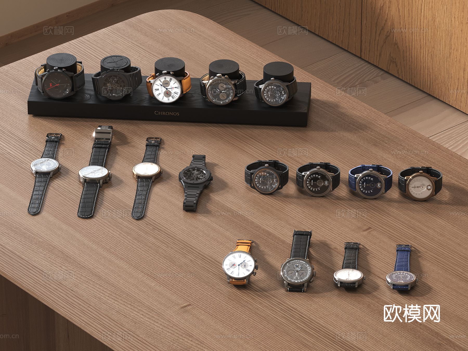 机械手表 电子手表su模型下载（渲染图2）