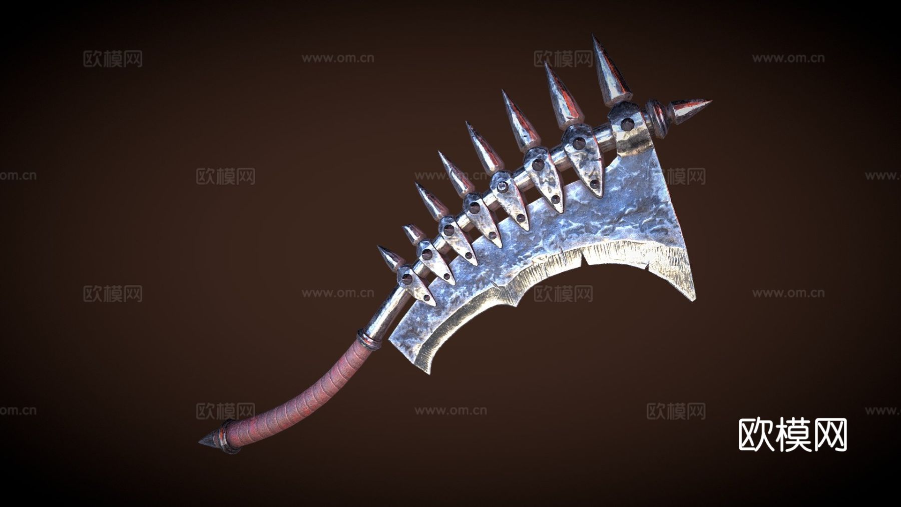 地狱大刀 弯刀su模型下载（渲染图2）