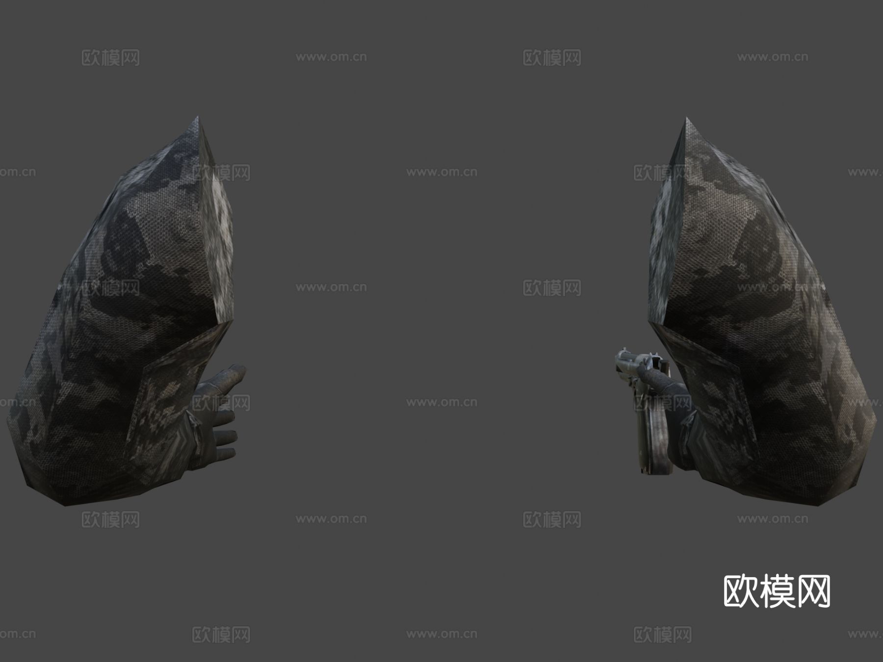 枪械 M9手枪 枪支su模型下载（渲染图6）