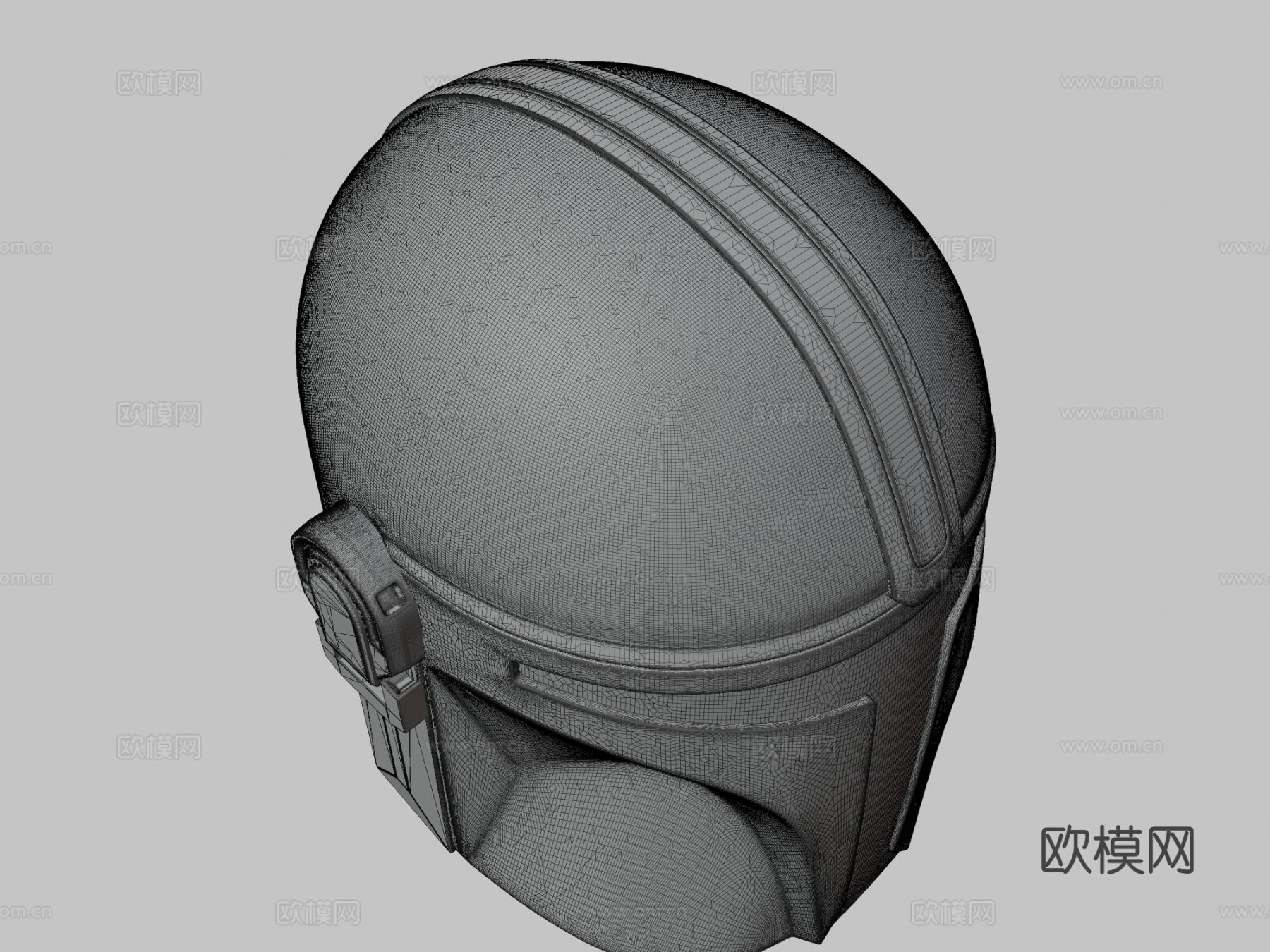 曼达洛人头盔 钢盔su模型