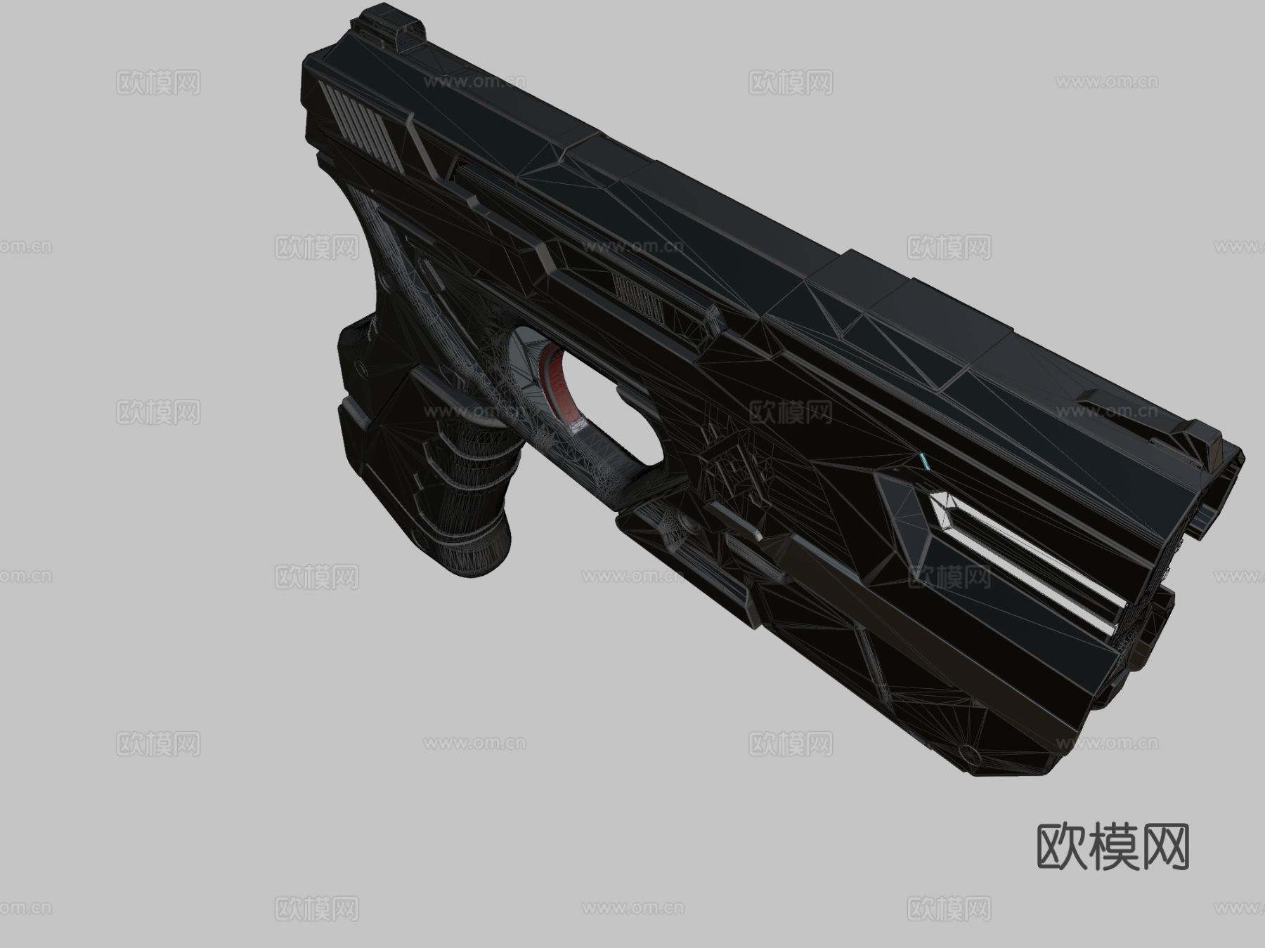 SA手枪 短枪 枪支su模型下载（渲染图1）