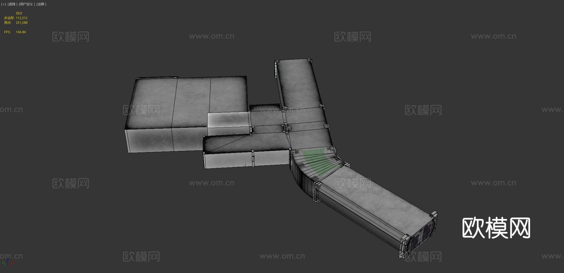 科幻工作舱 工作环境su模型