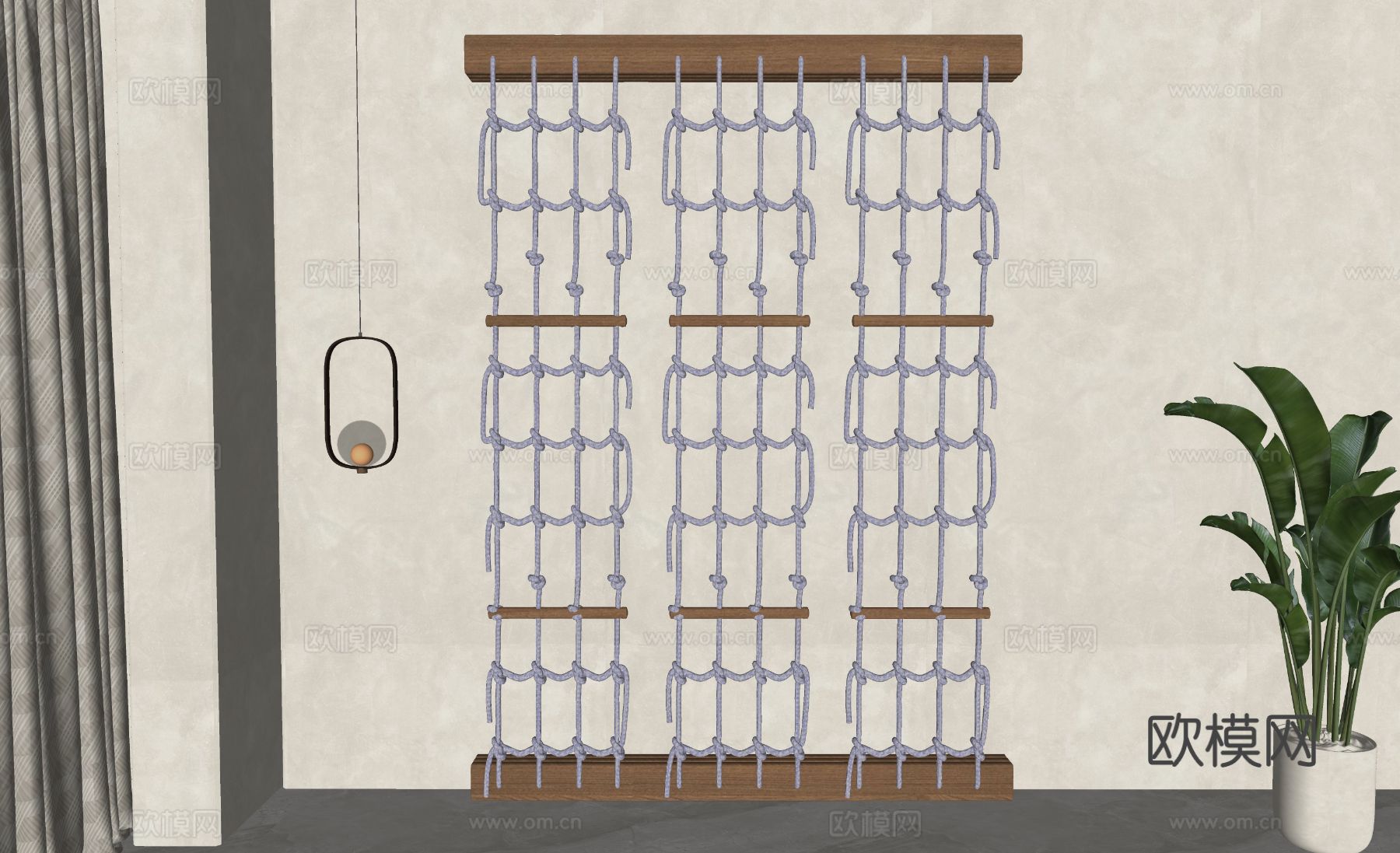 北欧儿童攀爬网su模型