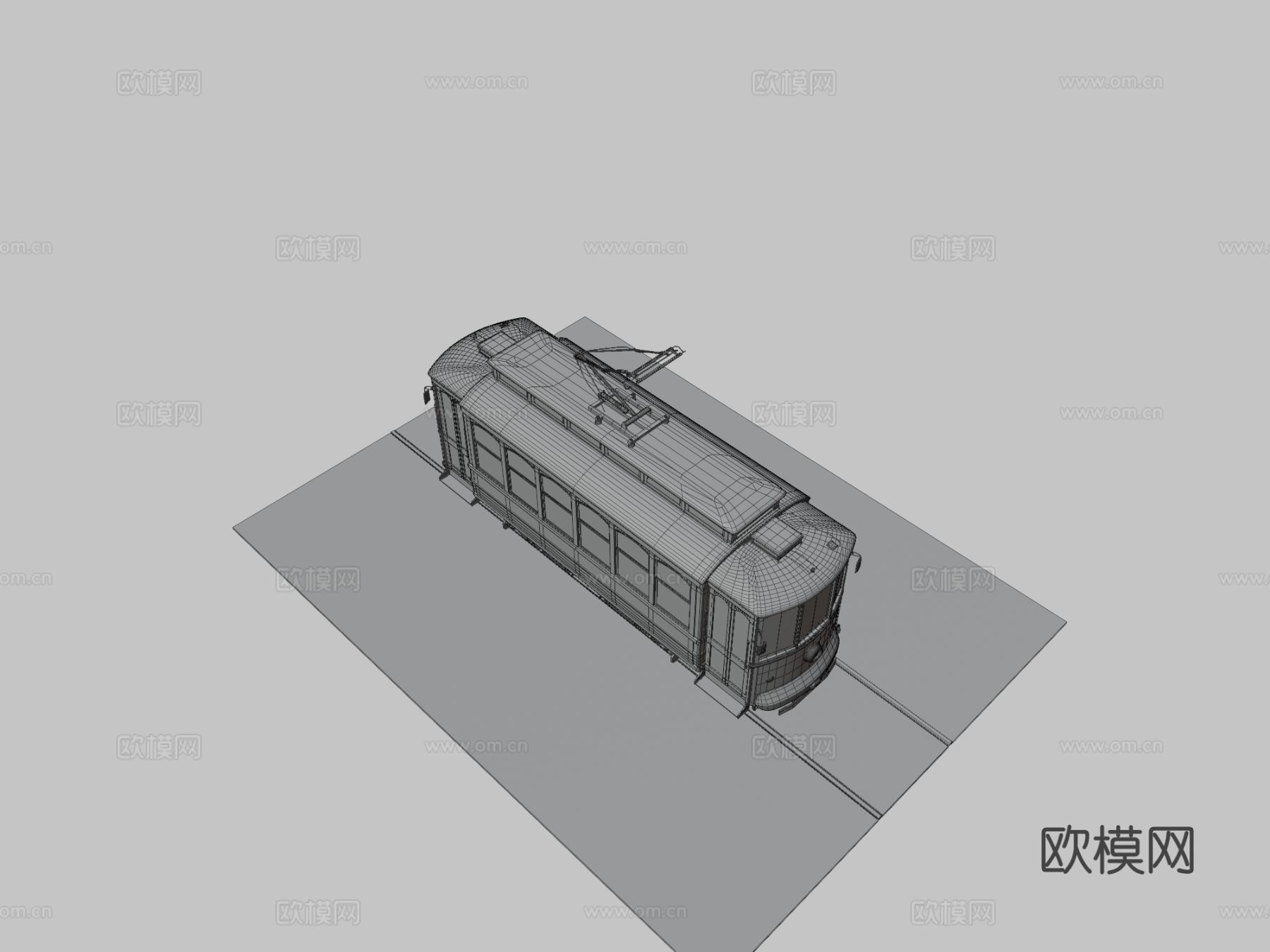 陈旧的有轨电车su模型