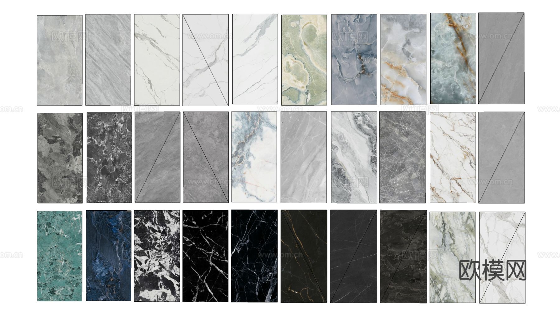 石材护墙板 大理石墙饰板su模型下载（渲染图1）