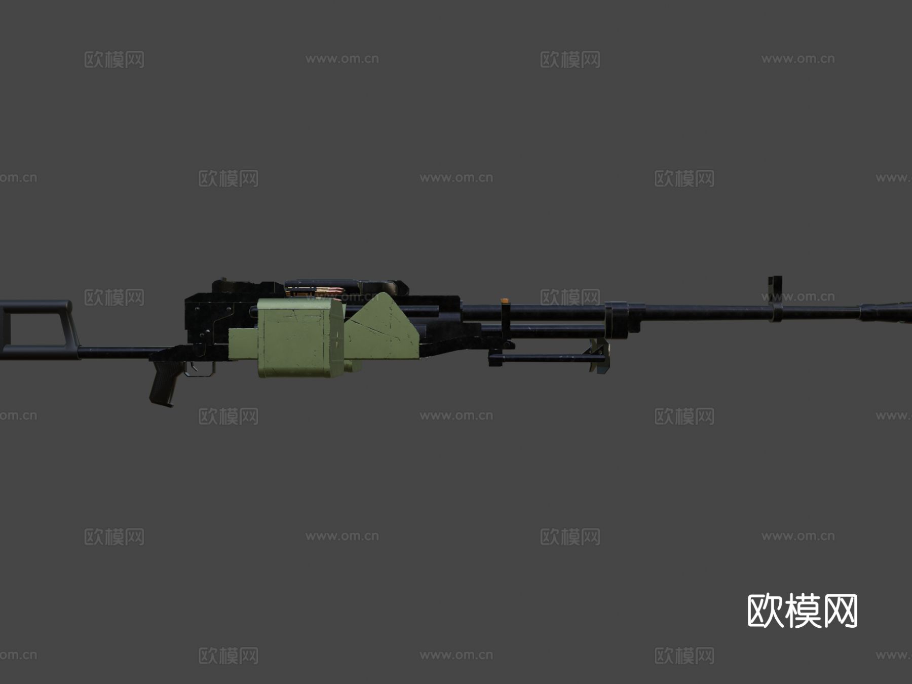 重机枪 枪支 枪械su模型下载（渲染图8）