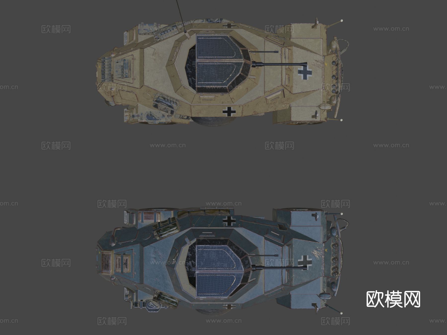 德国坦克 炮弹车 装甲车su模型