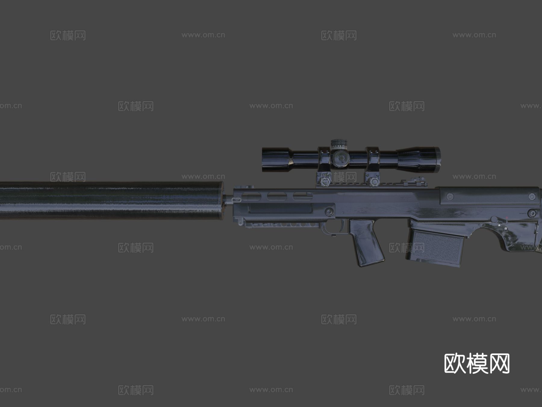 狙击枪 枪支 枪械su模型下载（渲染图4）