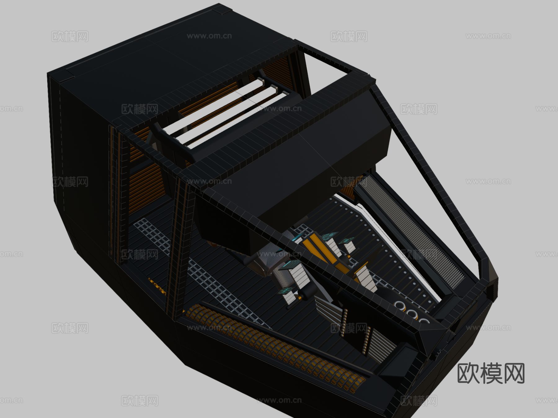科幻驾驶舱 战斗机驾驶舱su模型