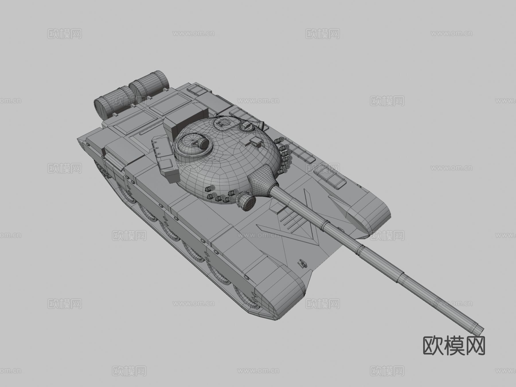 科幻坦克 装甲车 炮弹车su模型下载（渲染图5）