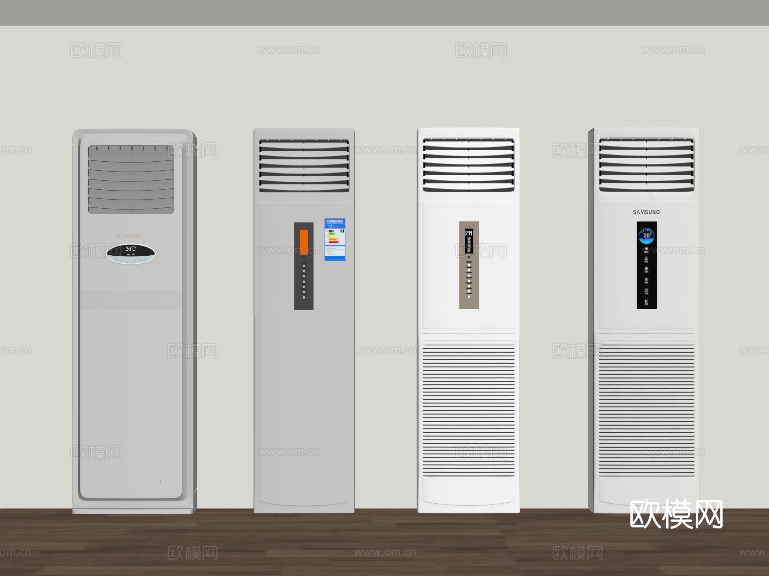 空调 立式空调su模型下载（渲染图1）