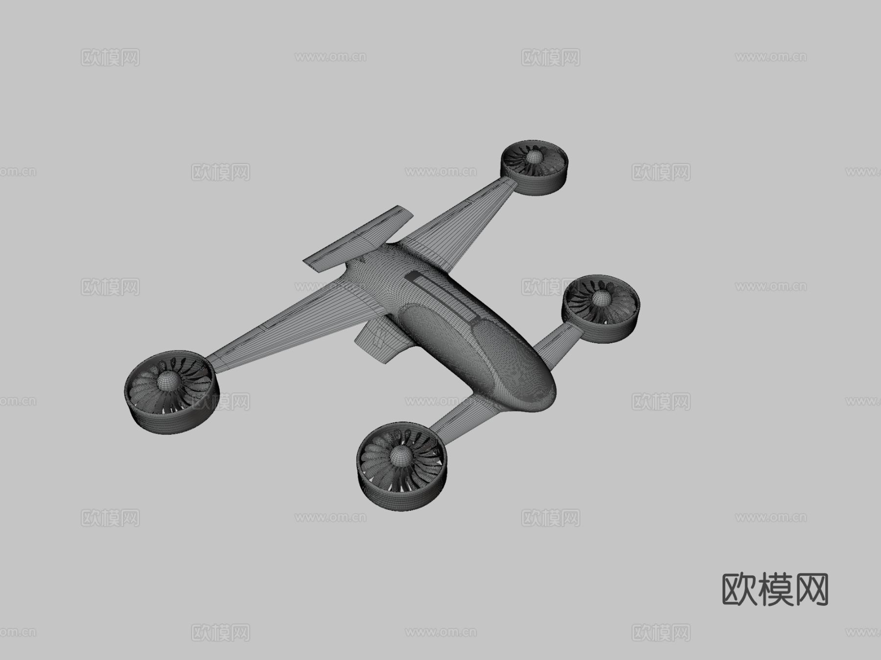 电动垂直起降 飞行器su模型