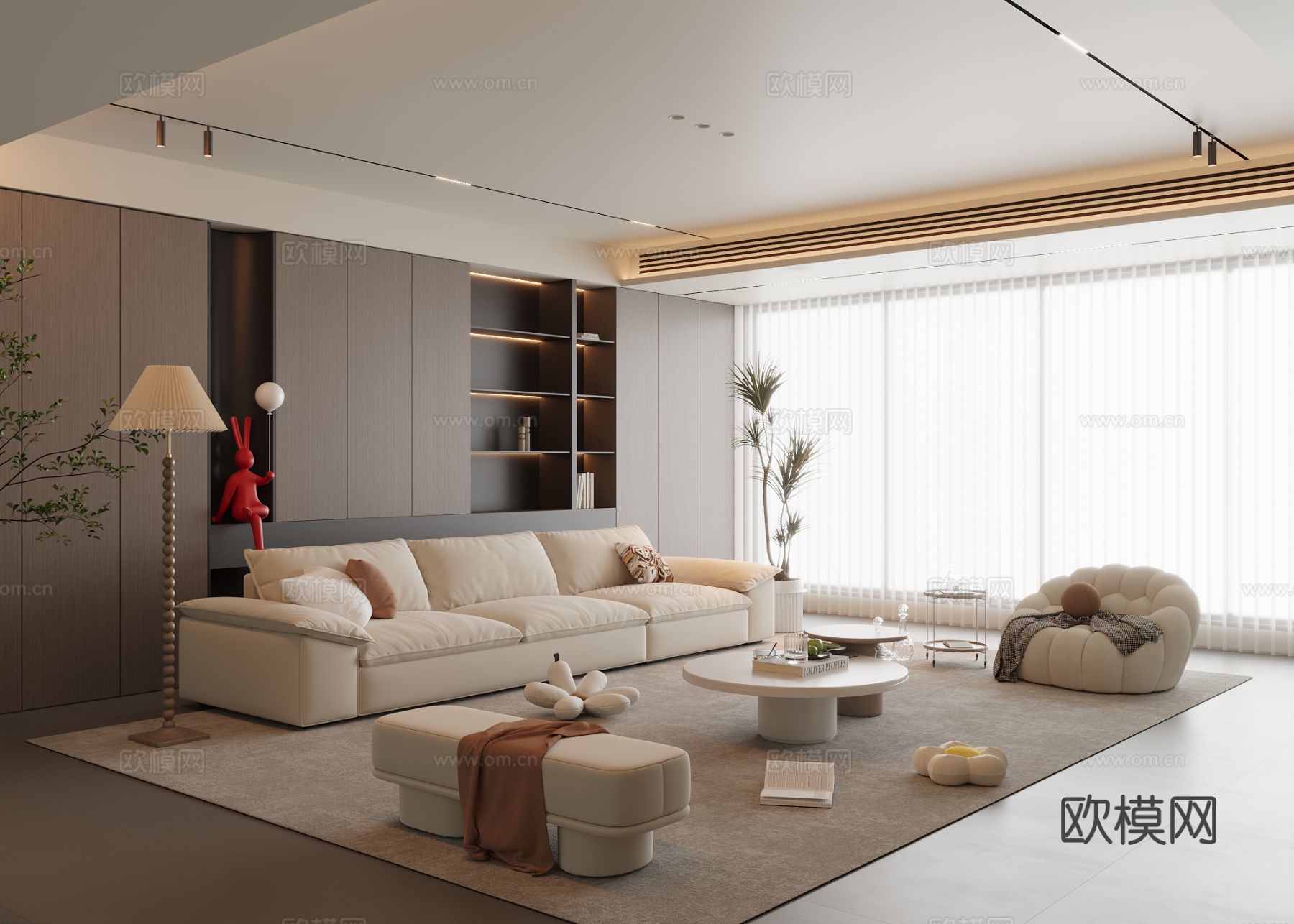 意式客厅3d模型下载