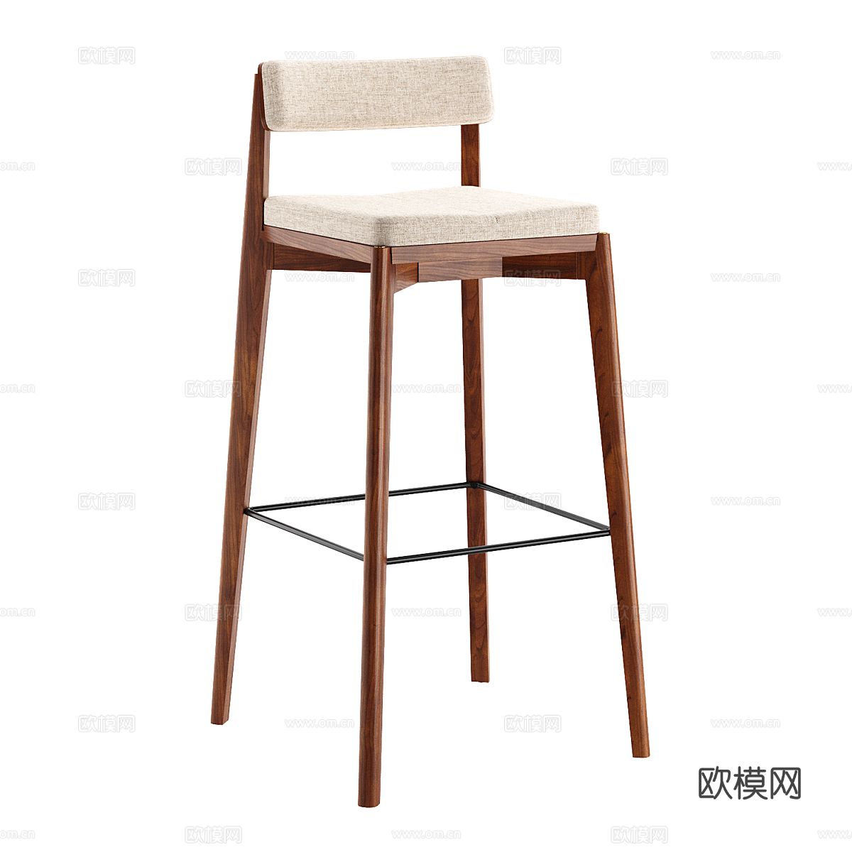 侘寂吧椅 吧凳 高脚凳3d模型下载