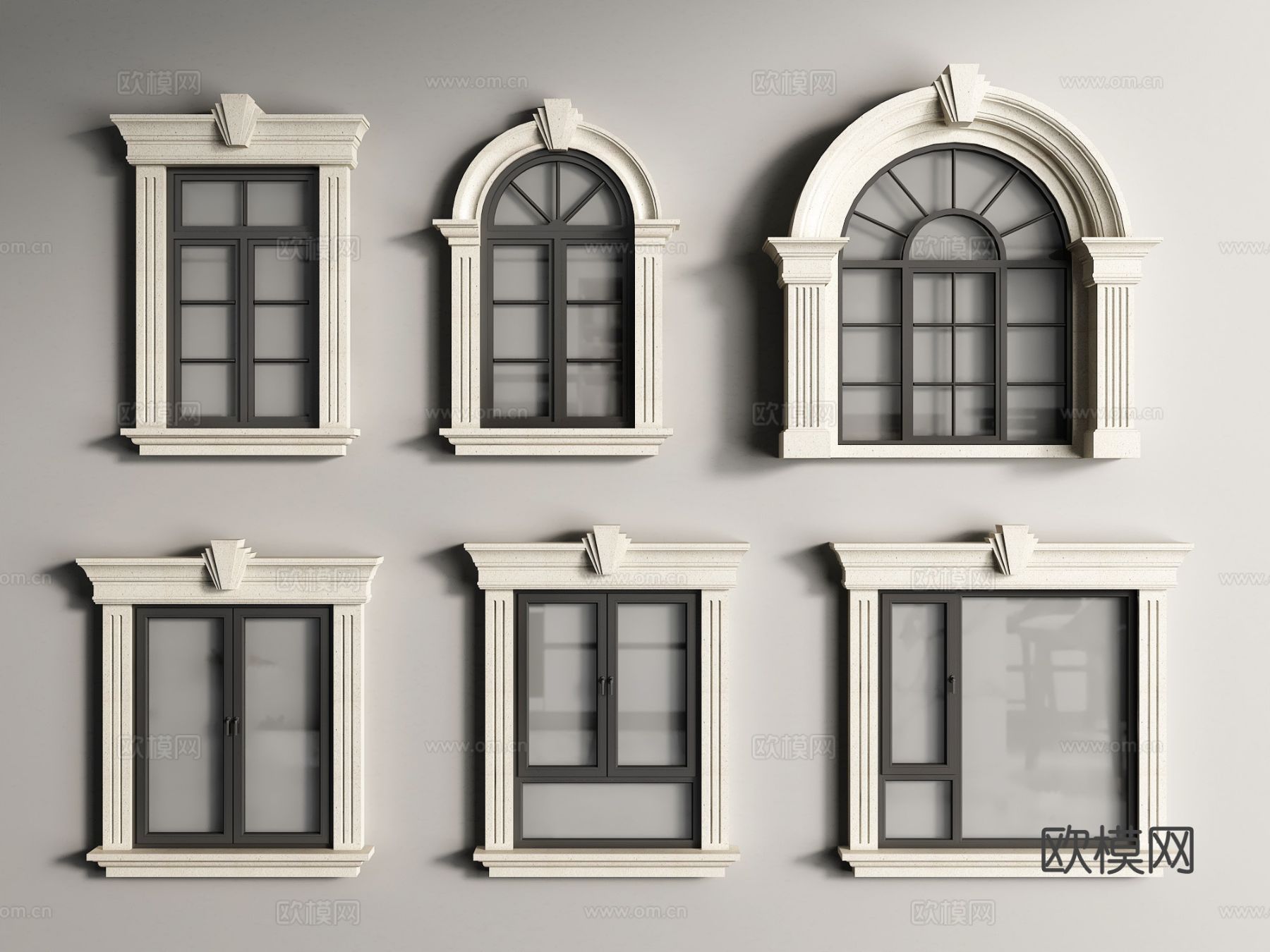 简欧窗户su模型下载（渲染图2）