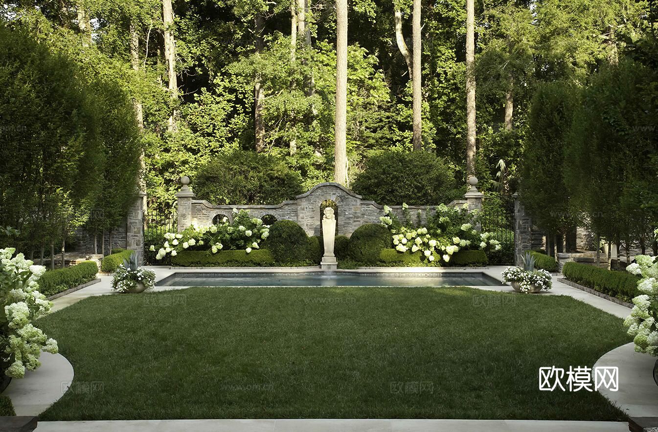 小区园景材质下载