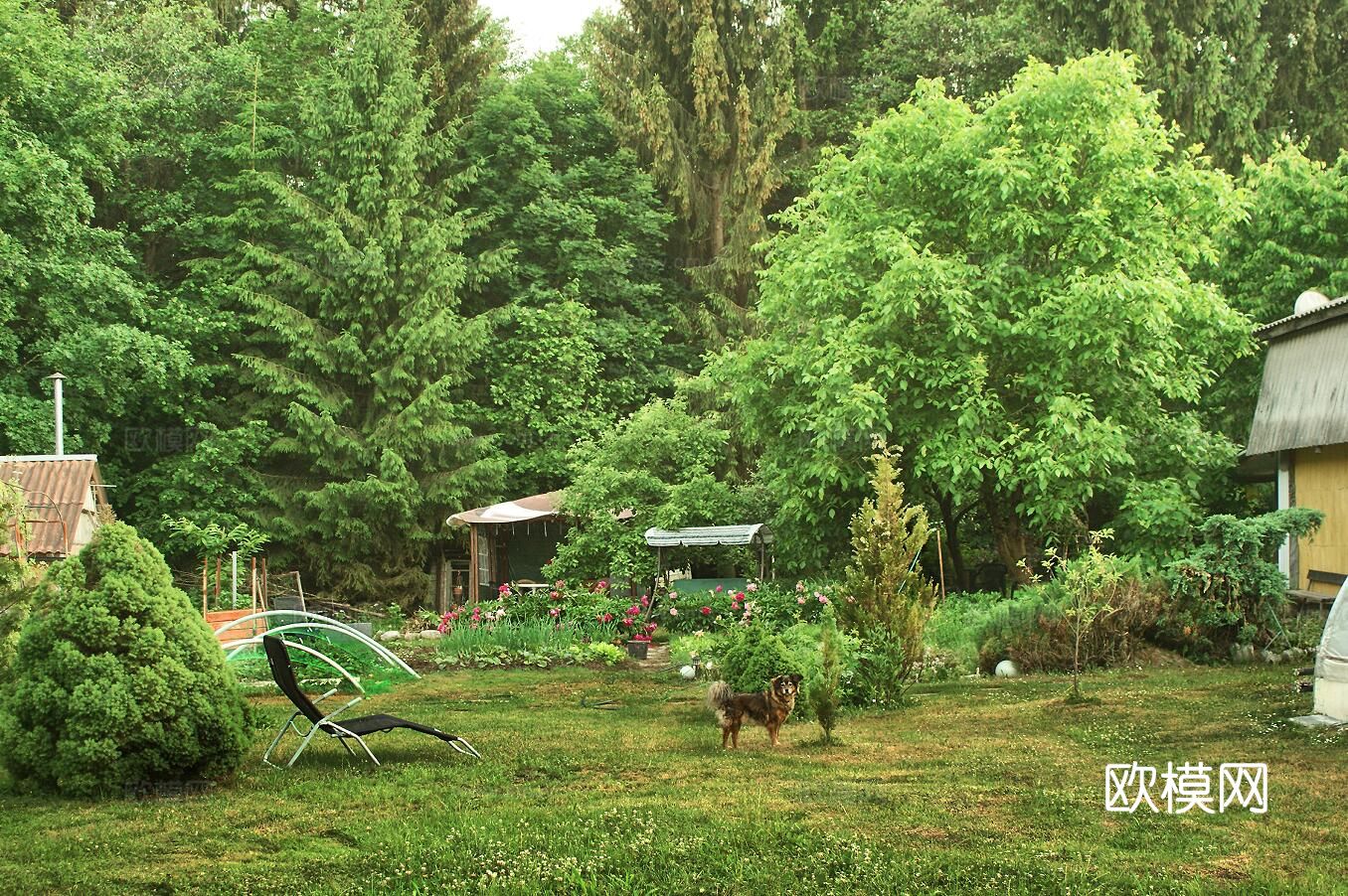 小区园景材质下载