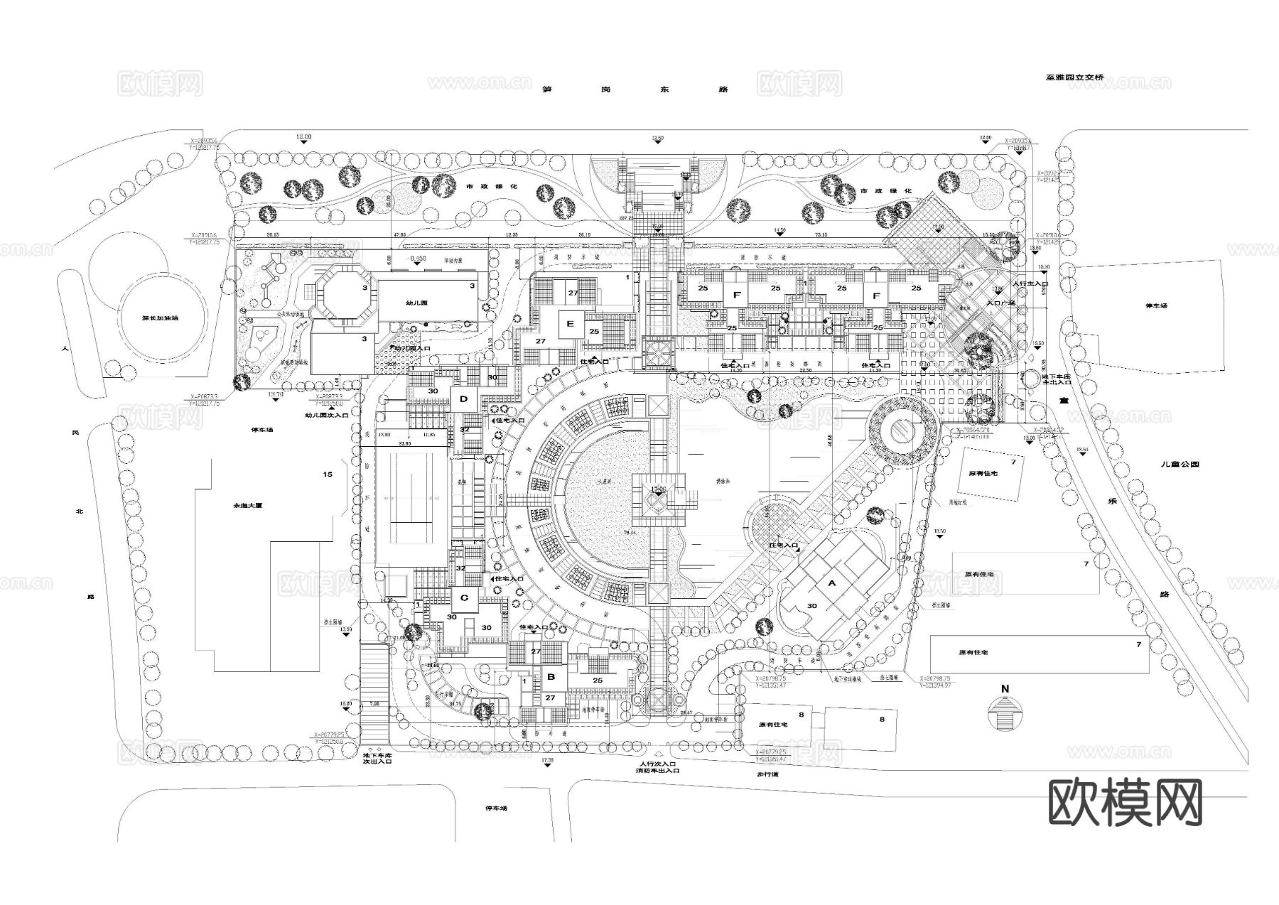 星光名庭小区建筑CAD平面图