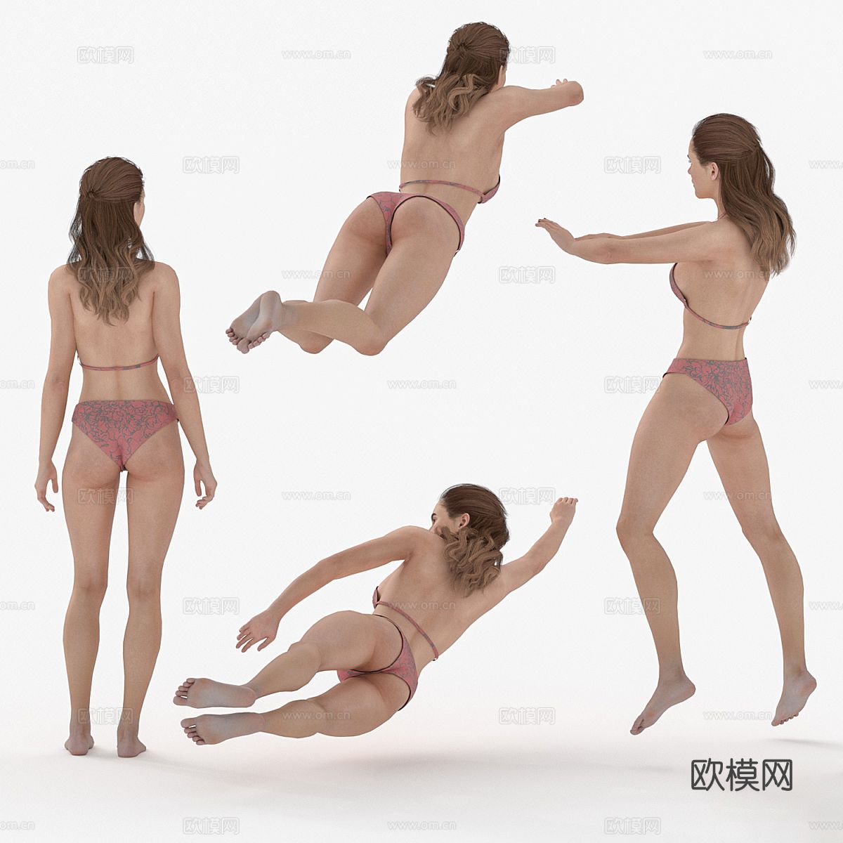 泳装人物 游泳人物 女人3d模型