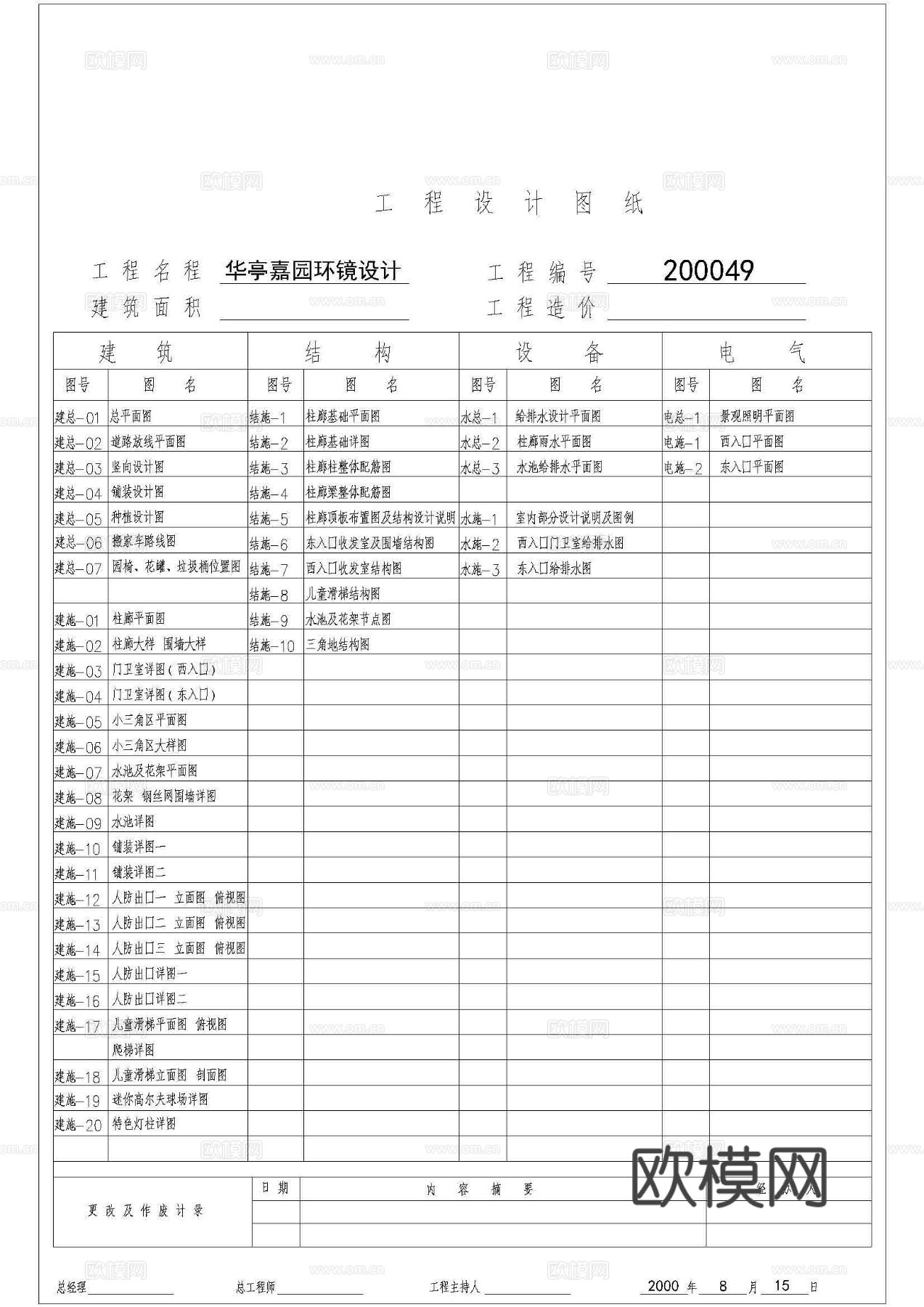 华庭嘉园完整版景观设计施工图