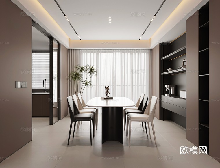 意式餐廳3d模型下載