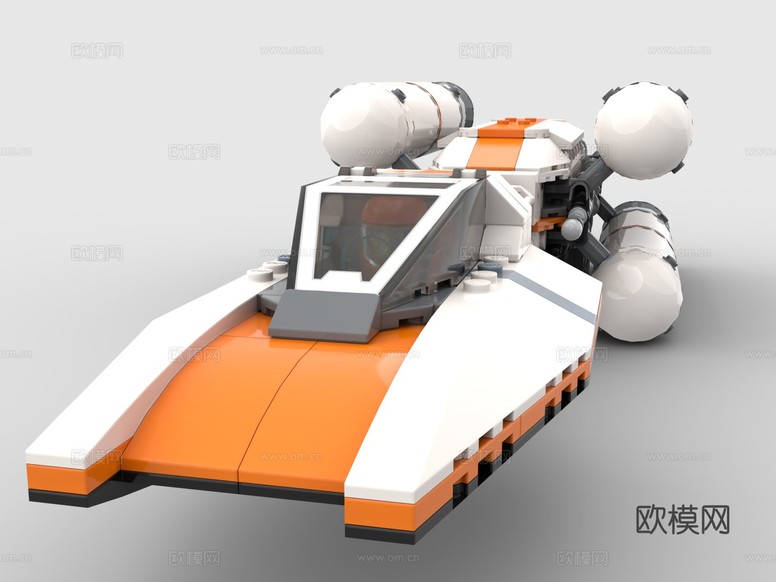 乐高 LEGO 玩具 积木 宇宙飞船 科幻飞船免费3d模型下载(渲染图2)
