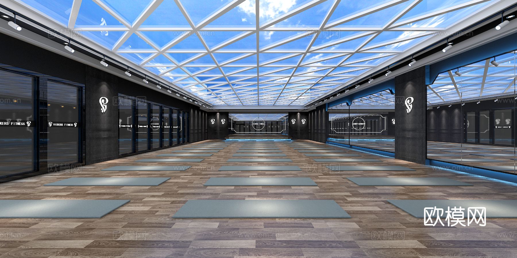 现代健身房装修效果图下载（渲染图12）