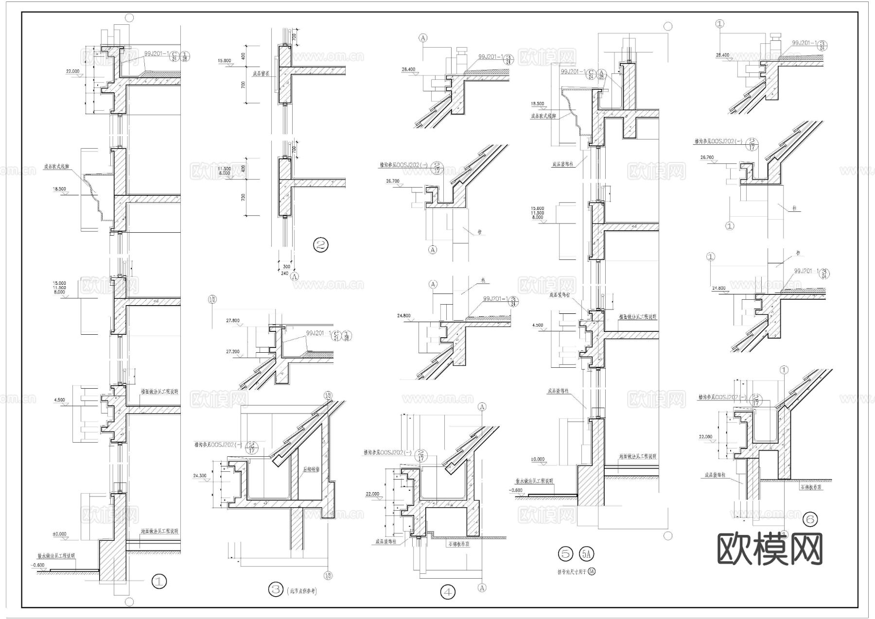 农村自建别墅cad施工图