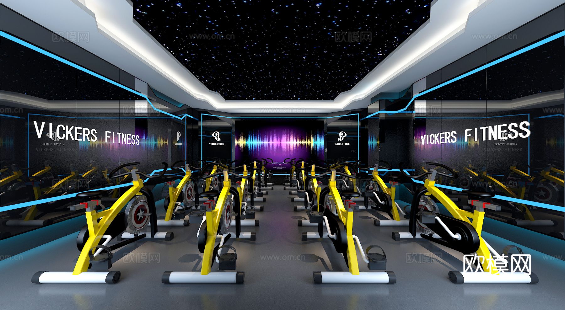 现代健身房装修效果图下载（渲染图11）