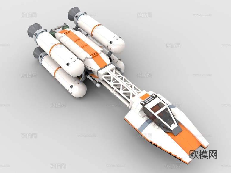 乐高 LEGO 玩具 积木 宇宙飞船 科幻飞船免费3d模型下载(渲染图1)