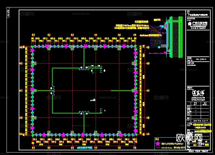 2019年【建筑幕墙设计CAD】超高层办公综合体项目cad施工图