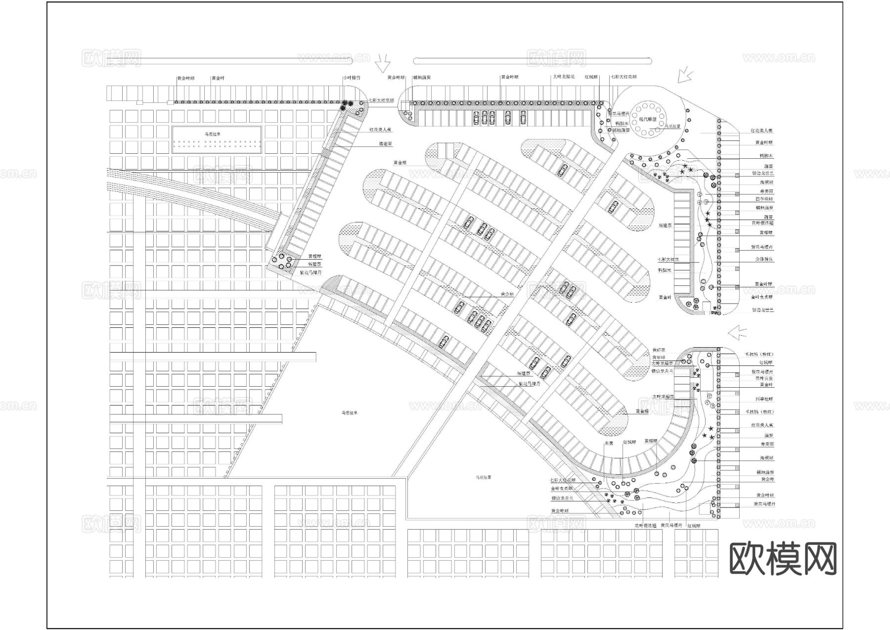 现代国际展览中心环境设计cad施工图