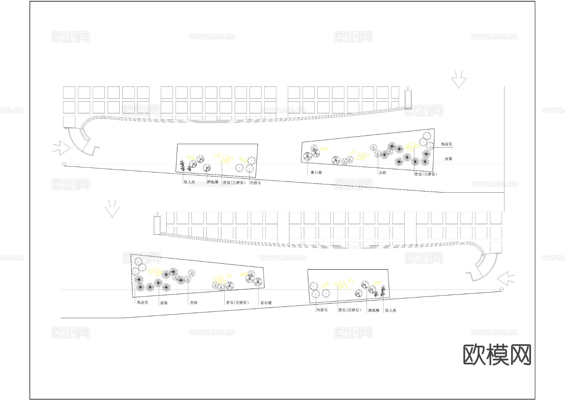 现代国际展览中心环境设计cad施工图