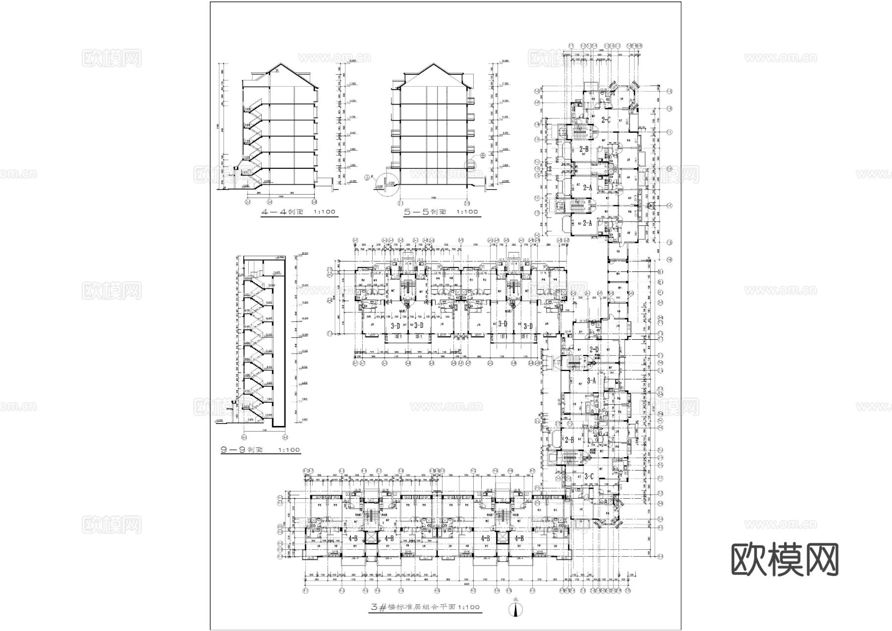 四季花城建筑cad施工图