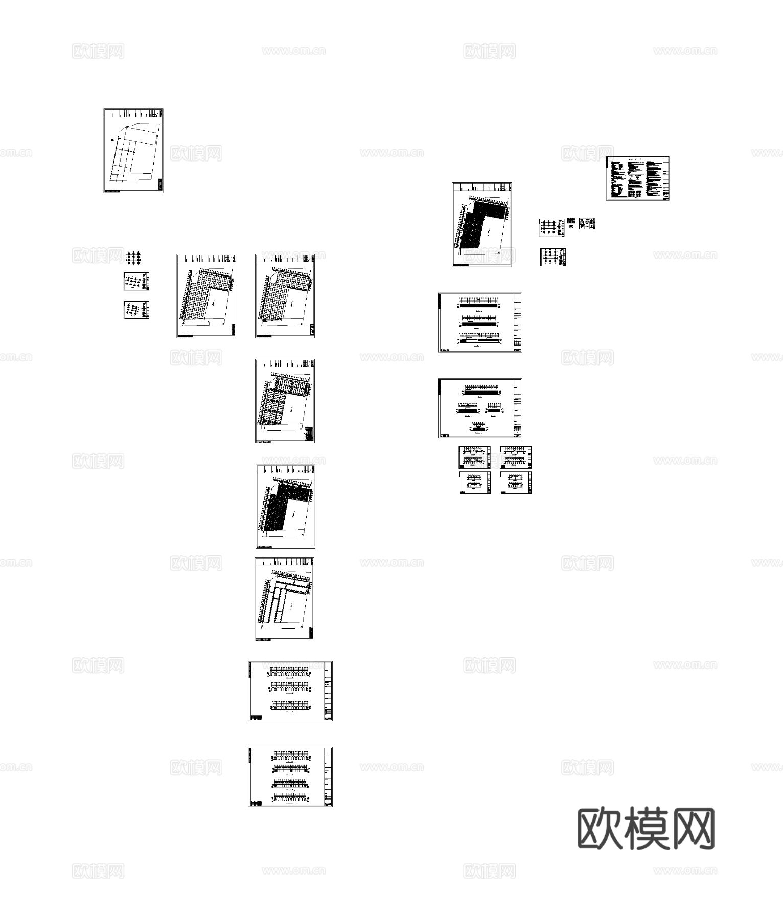 钢结构厂房工程设计cad施工图