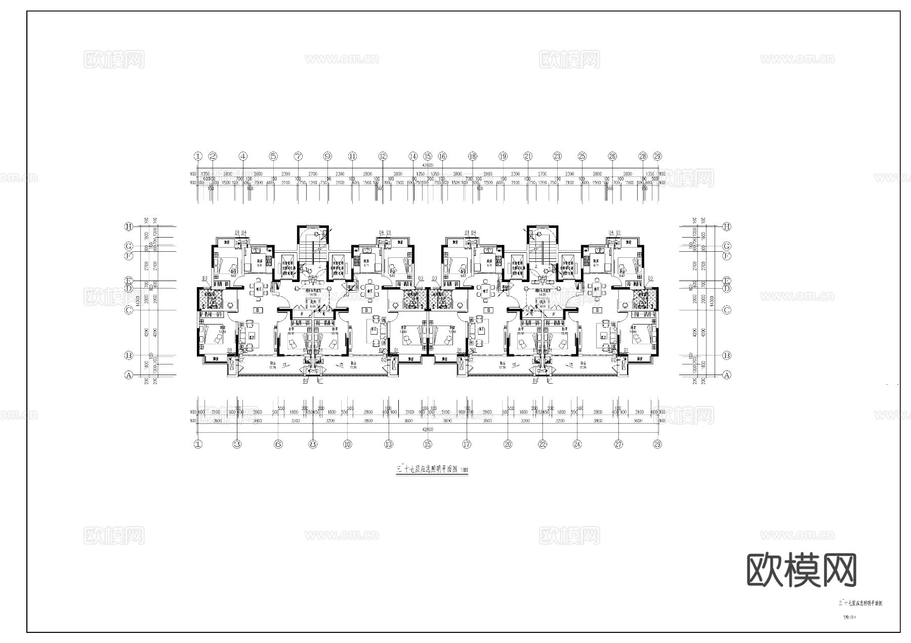 某城市高层住宅建设电气cad施工图