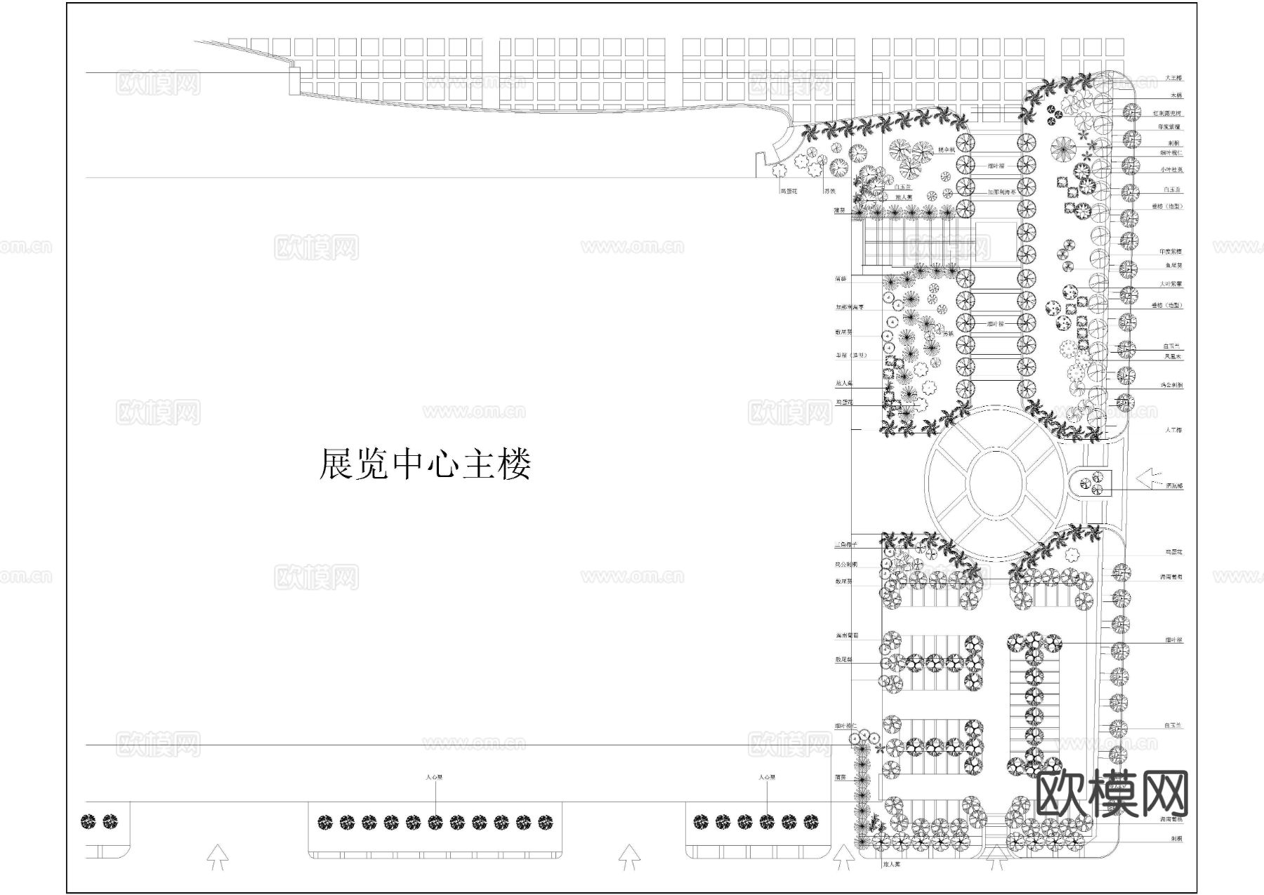 现代国际展览中心环境设计cad施工图