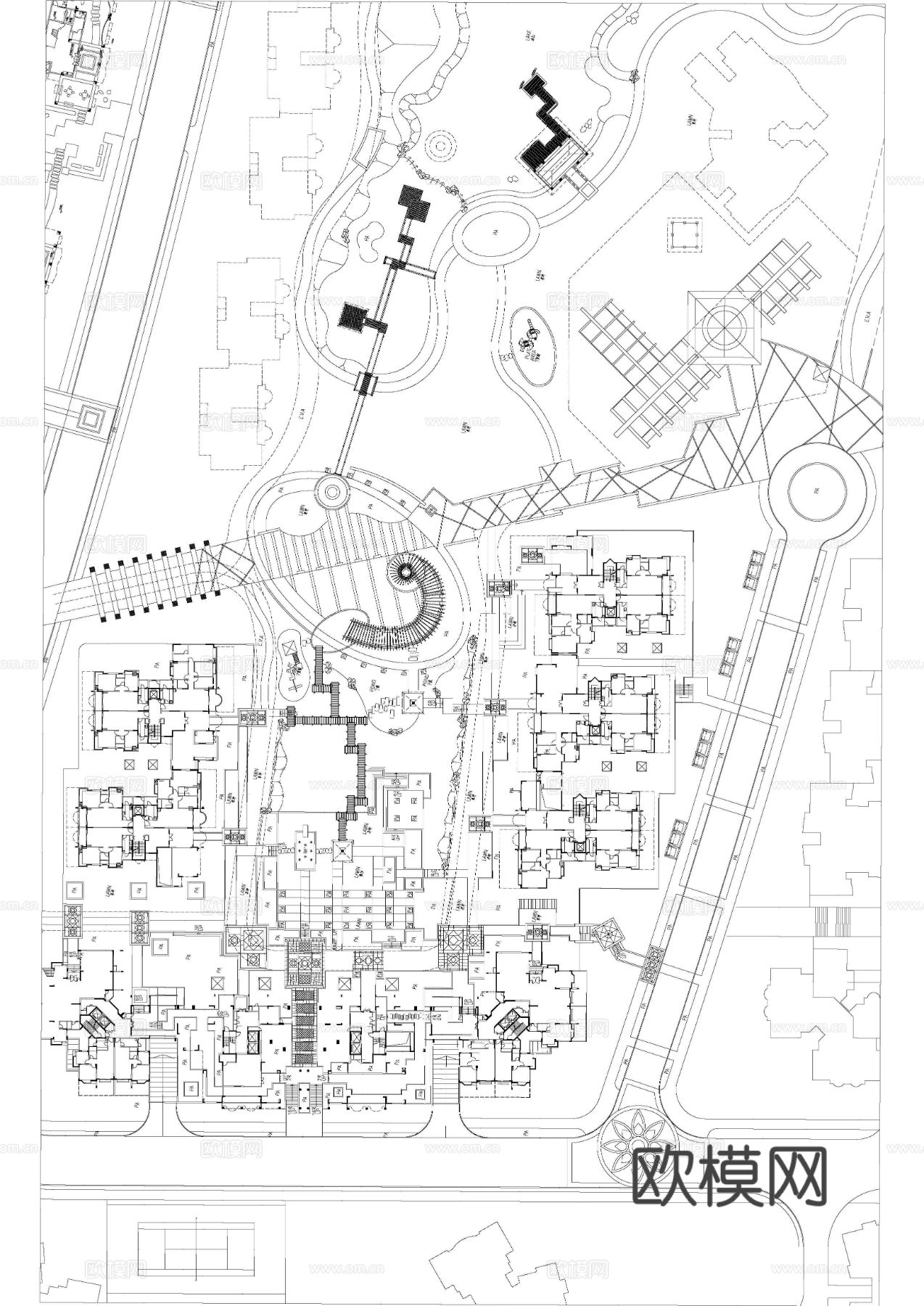 新世纪家园景观完整版cad施工图