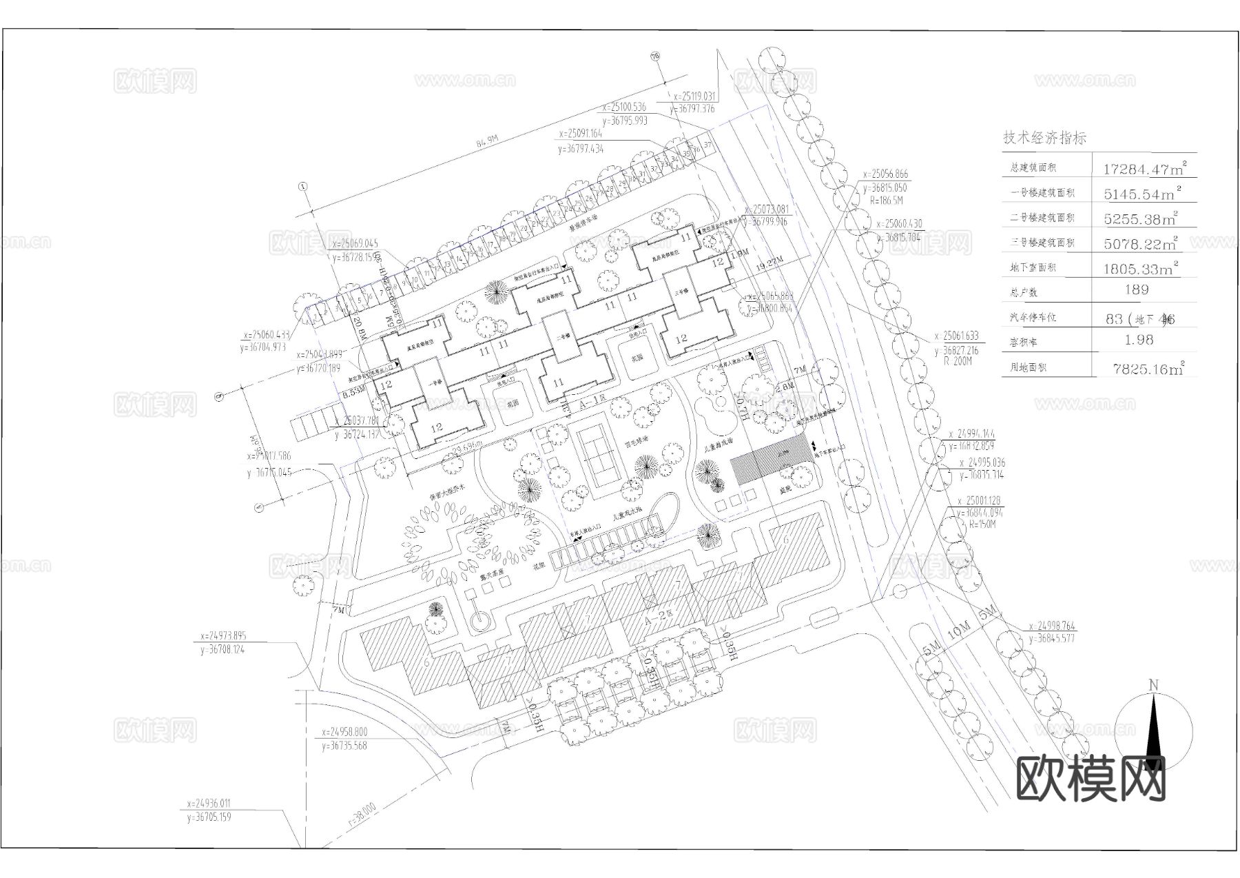 广州东山雅筑景观cad施工图