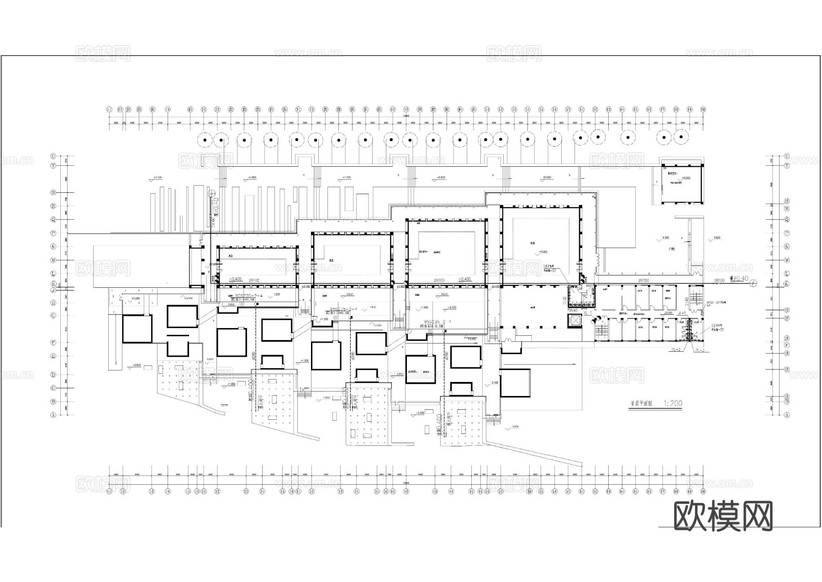 博物館景觀全套cad施工圖下載(渲染圖1)