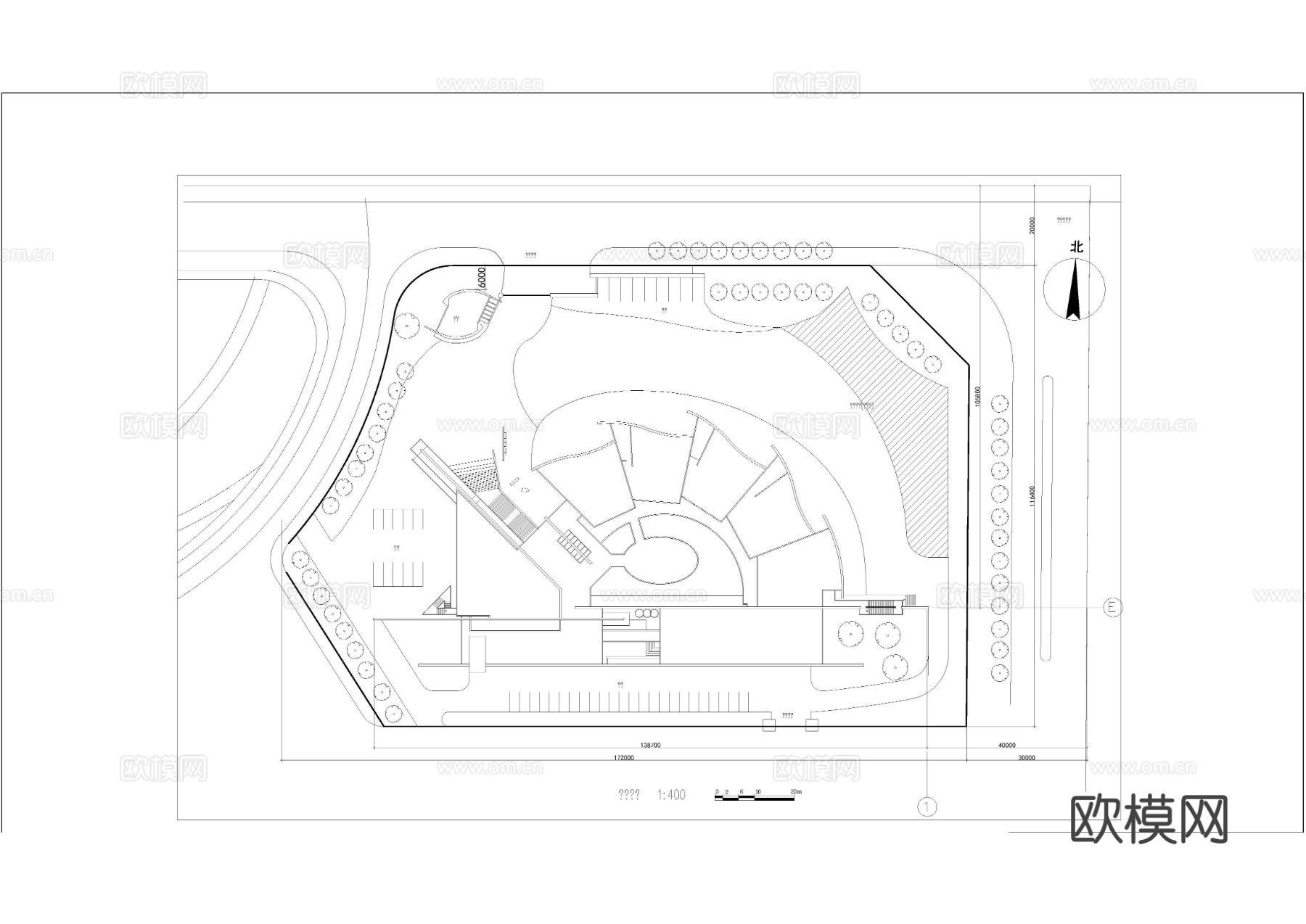 博物馆建筑图cad施工图