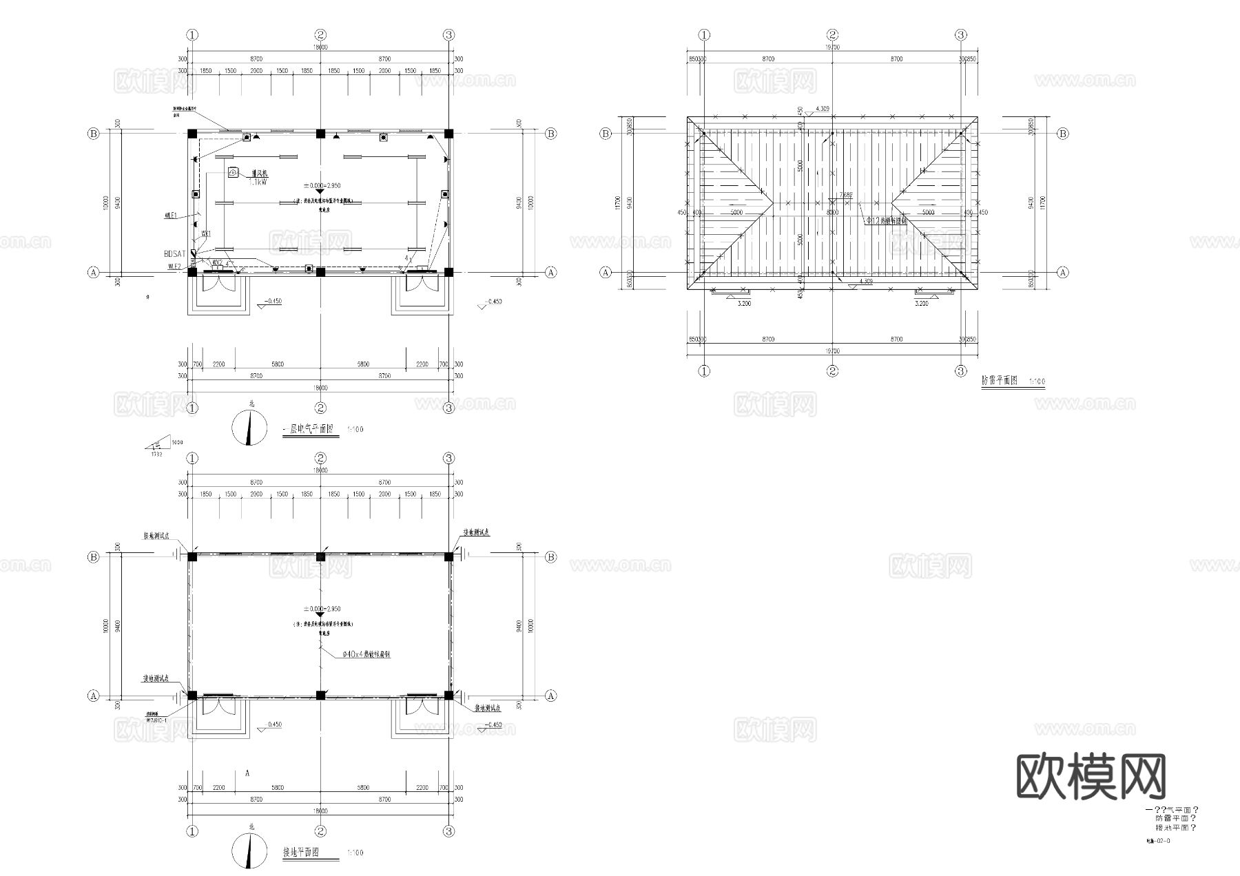滨海住宅电房cad施工图下载（渲染图3）