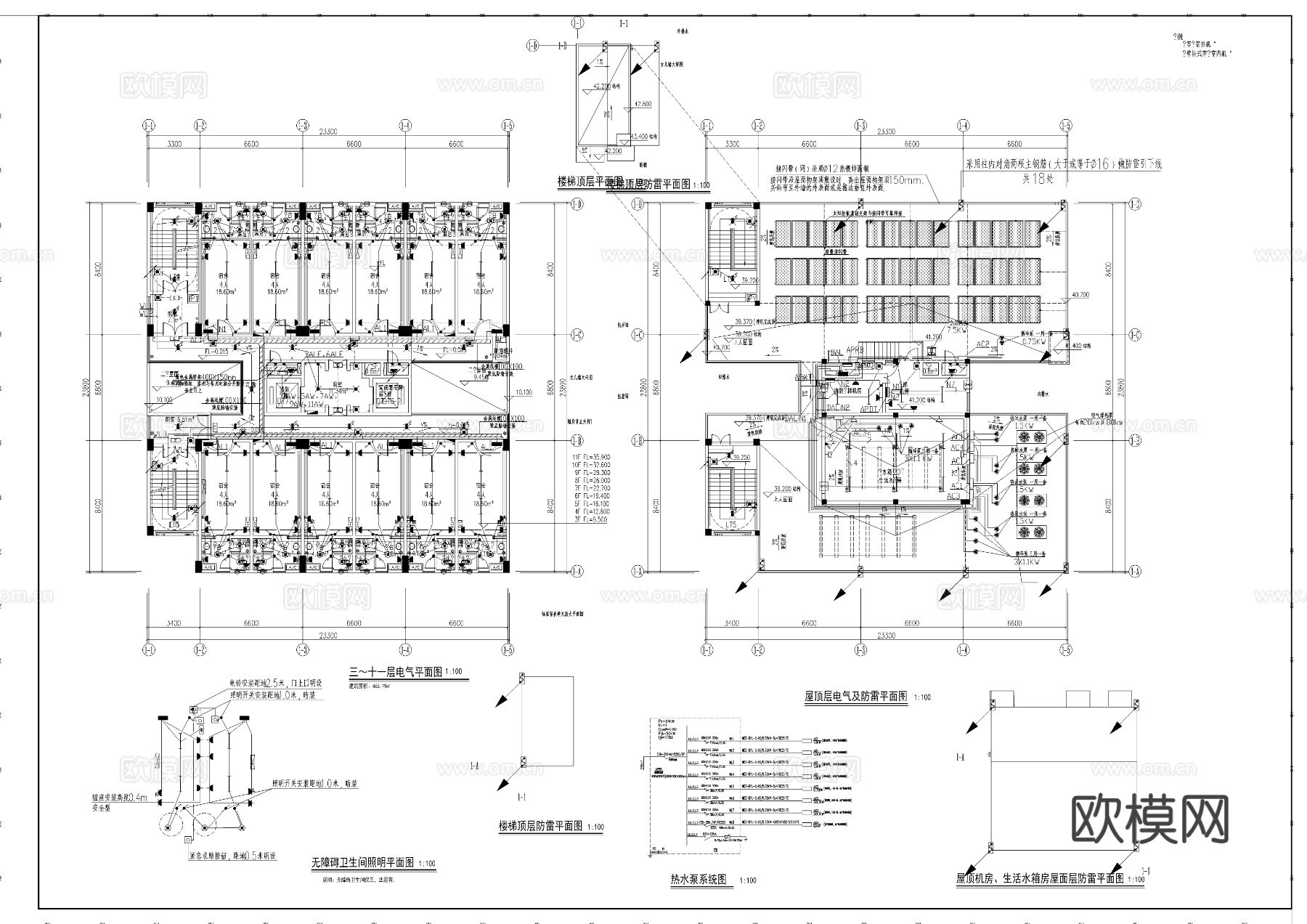 高新科技研发生产中心太阳能布置图cad施工图下载（渲染图1）