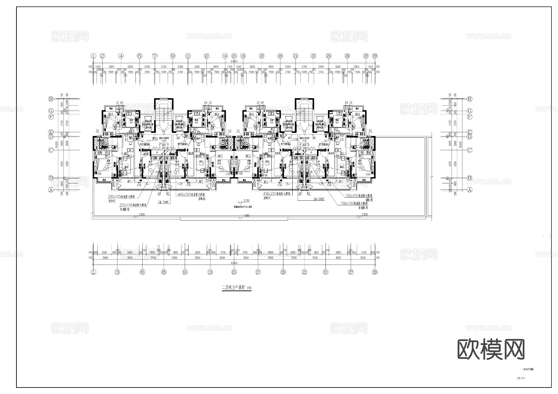 某城市高层住宅建设电气cad施工图